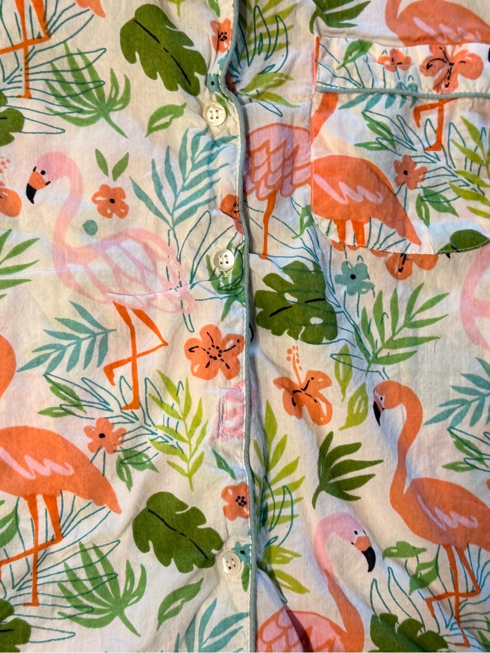 Crafted by Mahogany Women's Tropical Flamingo 2-Piece Top & Shorts Set S - Picture 5 of 7
